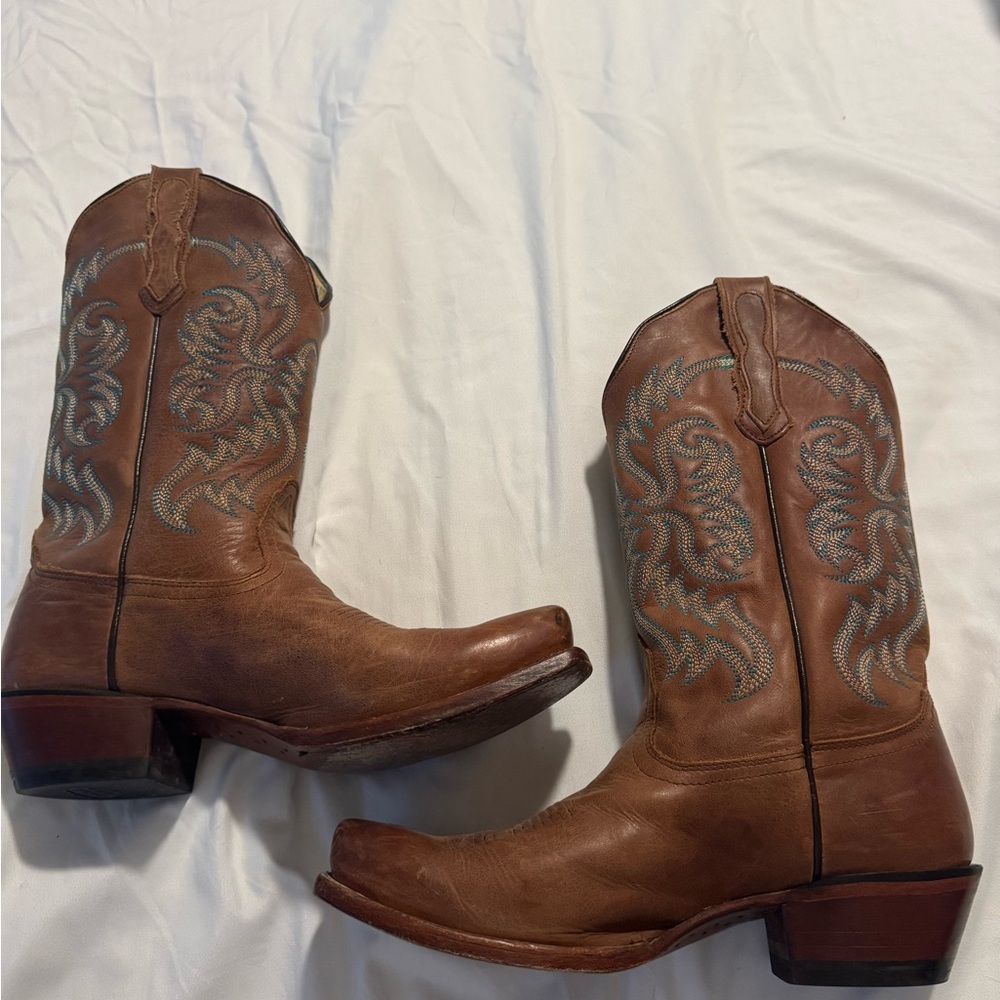 Nocona Tan Leather Western Boots